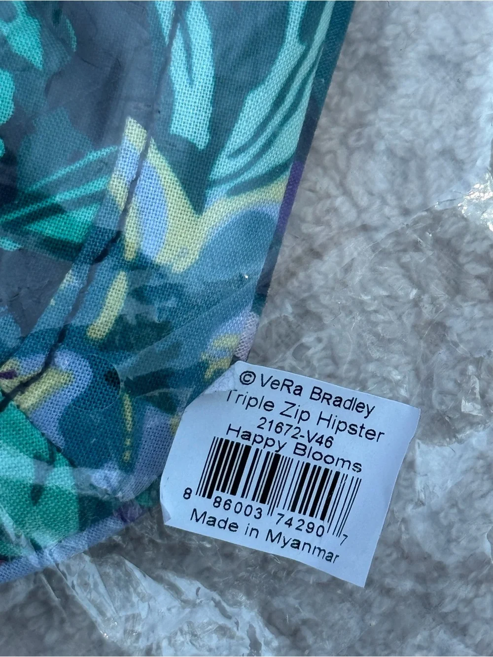 Vera Bradley Navy Quilted & Bright Floral Print “Happy Blooms” NEW 5 items - Picture 12 of 16
